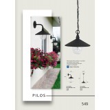 VIOKEF 4178200 | Pilos Viokef zidna svjetiljka 1x E27 IP44 crno, prozirna