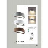 VIOKEF 4100702 | Rhodes Viokef zidna svjetiljka 1x E27 IP44 smeđe, bijelo