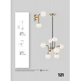VIOKEF 4203000 | Hariet Viokef zidna svjetiljka 2x G9 bijelo, zlatno, crno