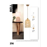VIOKEF 4149000 | Grido Viokef visilice svjetiljka 1x E27 smeđe, bijelo