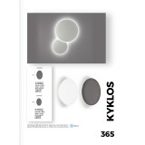 VIOKEF 4193802 | Kyklos Viokef zidna svjetiljka 1x LED 675lm 3000K sivo