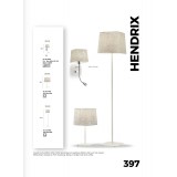 VIOKEF 4174800 | Hendrix Viokef podna svjetiljka 161cm s prekidačem 1x E27 bijelo, bijelo mat