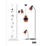 VIOKEF 4215900 | Dexter Viokef stolna svjetiljka 47cm s prekidačem 1x E27 crno, bakar