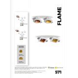 VIOKEF 4210400 | Flame-VI Viokef reflektori rezervni dijelovi 1x GU10 zlatno