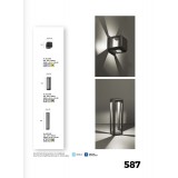 VIOKEF 4213100 | Bios Viokef podna svjetiljka 80cm 1x LED 600lm 3000K IP65 tamno siva
