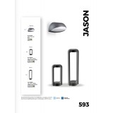 VIOKEF 4190600 | Jason-VI Viokef zidna svjetiljka 1x GX53 IP54 tamno siva, opal