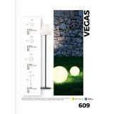 VIOKEF 4158100 | Vegas-VI Viokef podna svjetiljka 150cm 1x E27 IP54 bijelo