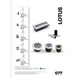 VIOKEF 4187000 | Lotus-VI Viokef ugradbena svjetiljka Ø180mm 1x LED 990lm 3200K IP67 srebrno, crno