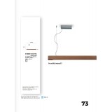 VIOKEF 3089700 | Avenue-VI Viokef visilice svjetiljka 1x LED 5000lm 3000K drvo, smeđe